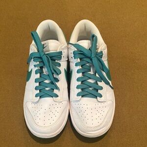 Nike Sneakers with White and Teal Design